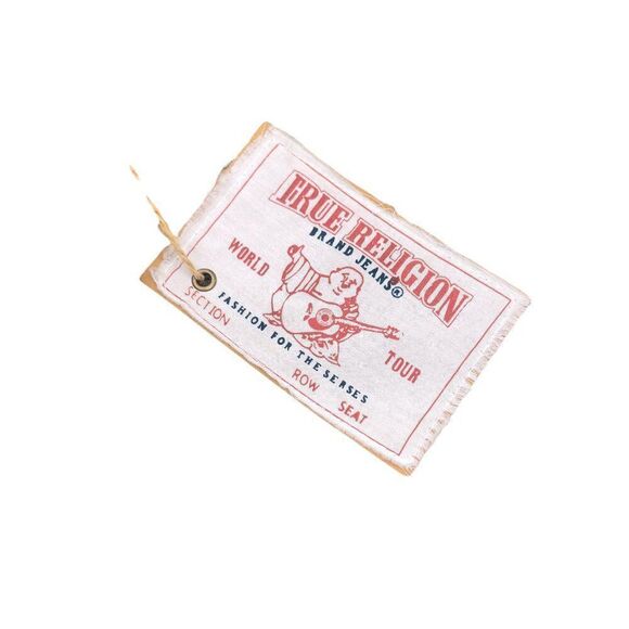 BRAND New Vintage True Religion Embroidered Jeans Size 34 BILLY Blue - Picture 8 of 12